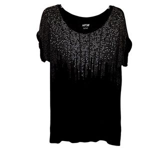 Apt 9 black & silver v graphic design